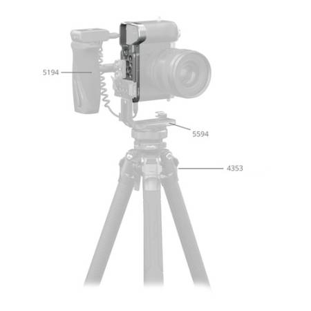 SmallRig 5482 - montażowa płytka dolna/bazowa, Arca-Swiss, Quick Release, schowek na Apple AirTag, do Sony Alpha 7C II i 7CR, przykład użycia